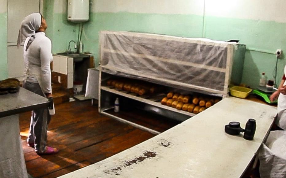 At the prison bakery. At the prison bakery.