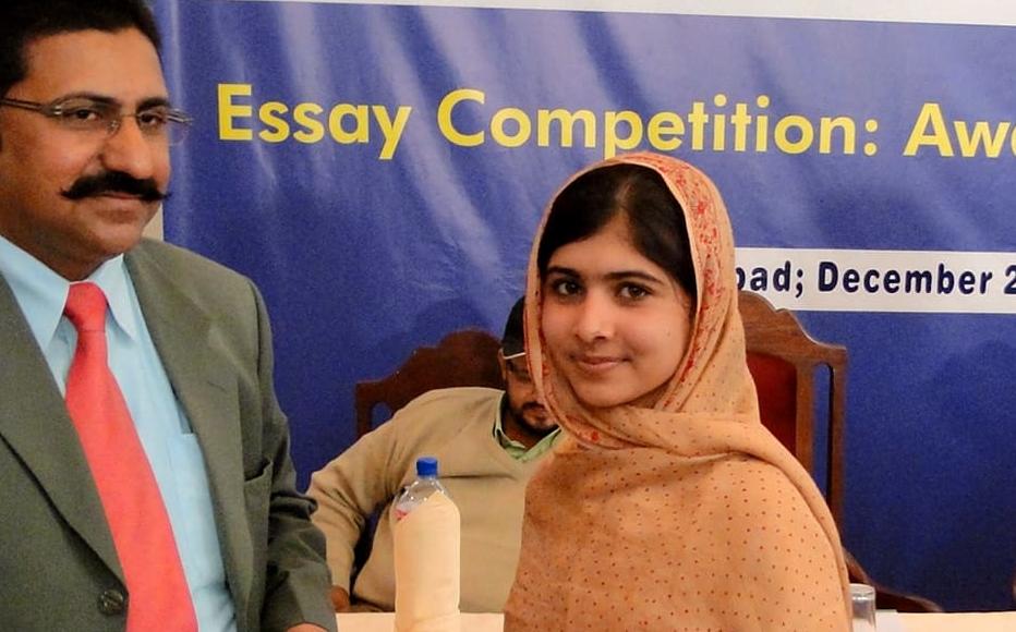 Malala Yousafzai attends the prize-giving for an essay-writing competition, December 2010. Malala Yousafzai attends the prize-giving for an essay-writing competition, December 2010.