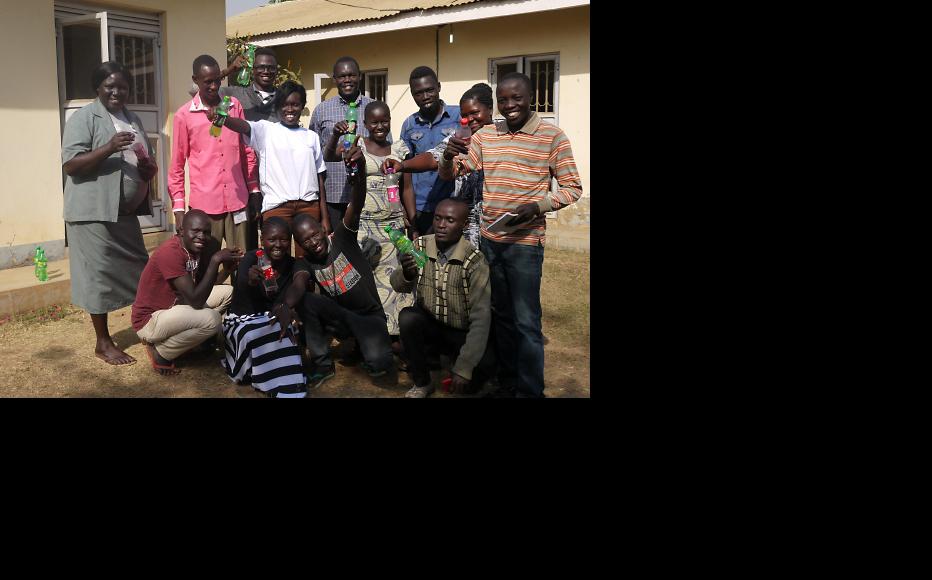 The team at Radio Easter in the South Sudanese town of Yei. (Photo: Ilona Eveleens)