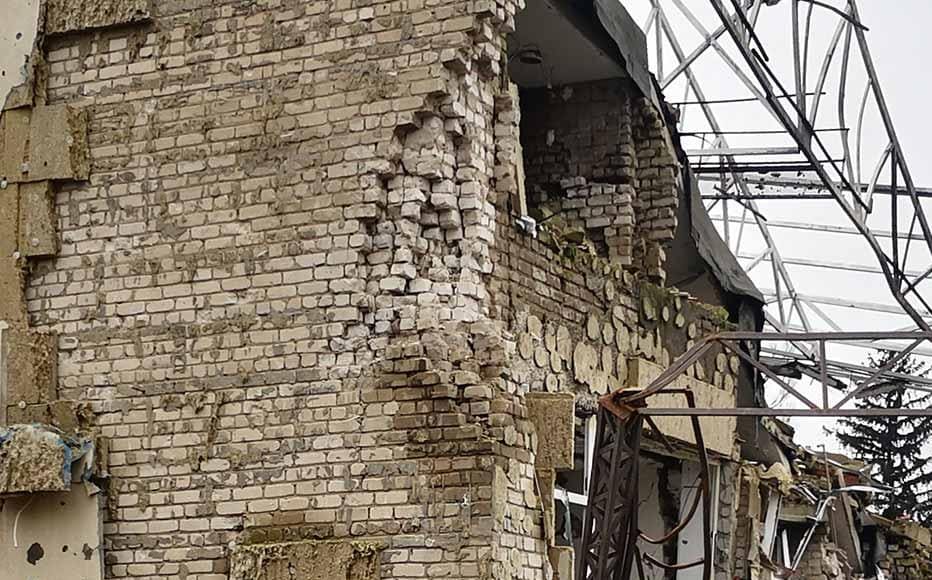 A heavily damaged section of the hospital in Izyum, the eastern town which saw the brunt of the war.