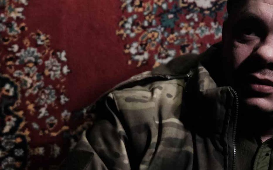 A Ukrainian soldier in a “blindazh”, hidden bunker. A Ukrainian soldier in a “blindazh”, hidden bunker.
