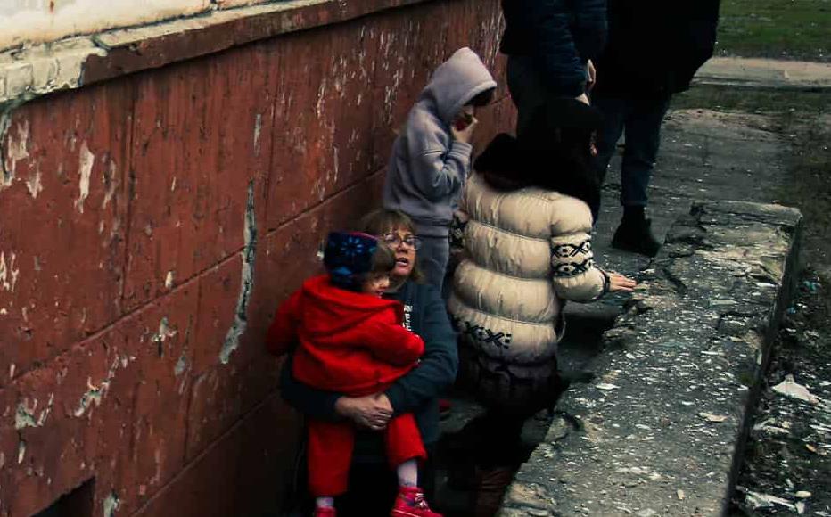 Residents of Severodonetsk come out of hiding after shelling, four days after Russia launched its full-scale invasion of Ukraine. Residents of Severodonetsk come out of hiding after shelling, four days after Russia launched its full-scale invasion of Ukraine.