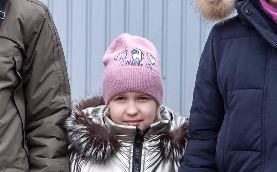 Inna Dmytrenko fled with her seven-year-old daughter Veronika and 17-year-old son Ilya from Brovary, a suburb of Kyiv which was heavily shelled by the Russian forces. The 43-year-old left behind an older son who has joined the territorial defence units in the capital. Inna Dmytrenko fled with her seven-year-old daughter Veronika and 17-year-old son Ilya from Brovary, a suburb of Kyiv which was heavily shelled by the Russian forces. The 43-year-old left behind an older son who has joined the territorial defence units in the capital.
