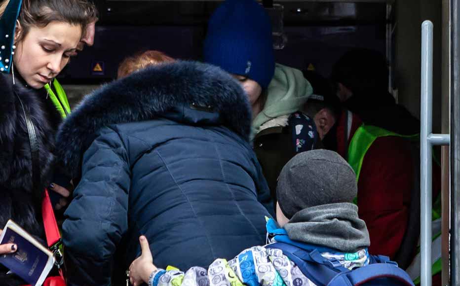 A train leaves for Przemysl, the Polish town on the border with Ukraine most refugees have been passing through as they flee Russia’s invasion.