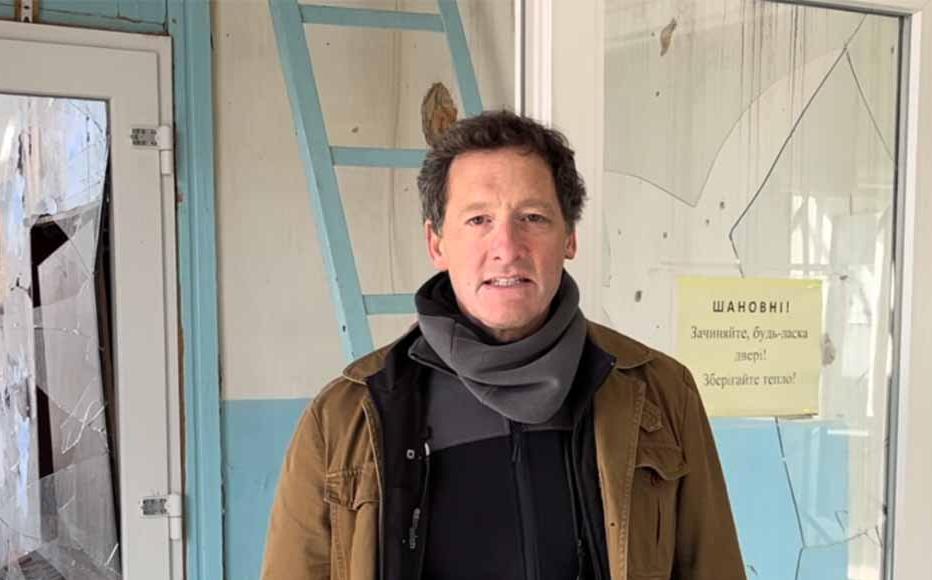 Anthony Borden in the Orikhiv town hall, Ukraine, 16 February 2023. Anthony Borden in the Orikhiv town hall, Ukraine, 16 February 2023.