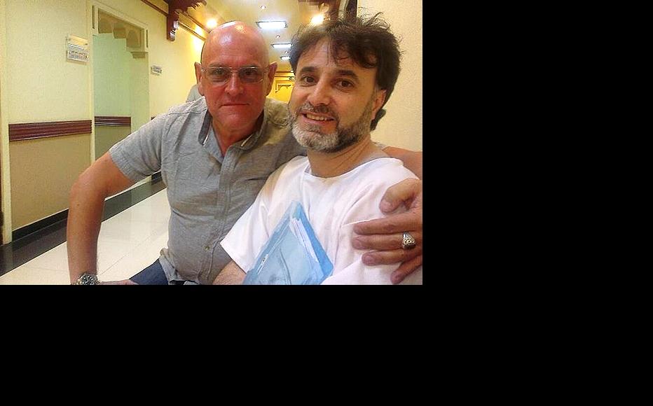 Umarali Quvvvatov (right) with his lawyer Nikolai NIkolaev in Dubai last year. (Photo courtesy of N. Nikolaev)