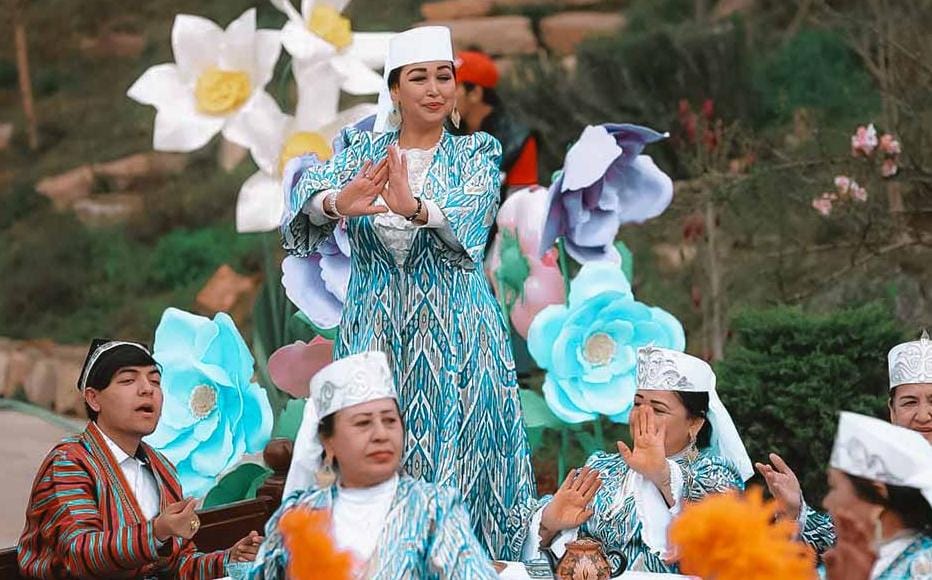 A folk ensemble performs during Navruz.