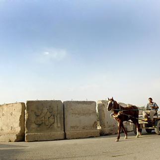 At the gates of Fallujah, a man rides past blast walls in his horse and cart - the preferred mode of transport for those who cannot afford cars or pick-up trucks. The city’s economy has not recovered since 2004, when its streets were the scene of battles between United States-led forces and Sunni Arab insurgents.