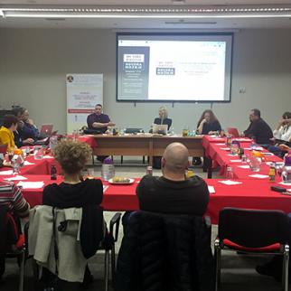 Representatives of online portals participating in the campaign exchanged their experiences at a conference held in the town of Konjic on 12 December. (Photo: IWPR)