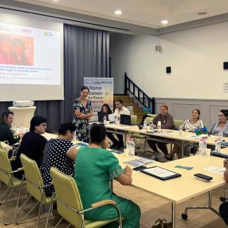 Through a series of workshops in August, Roma women community mediators in Chișinău strengthened their skills in legal advocacy, peace and security promotion, inclusive governance, and personal safety. These inspiring leaders are now better equipped to support and protect their communities, both online and offline.
