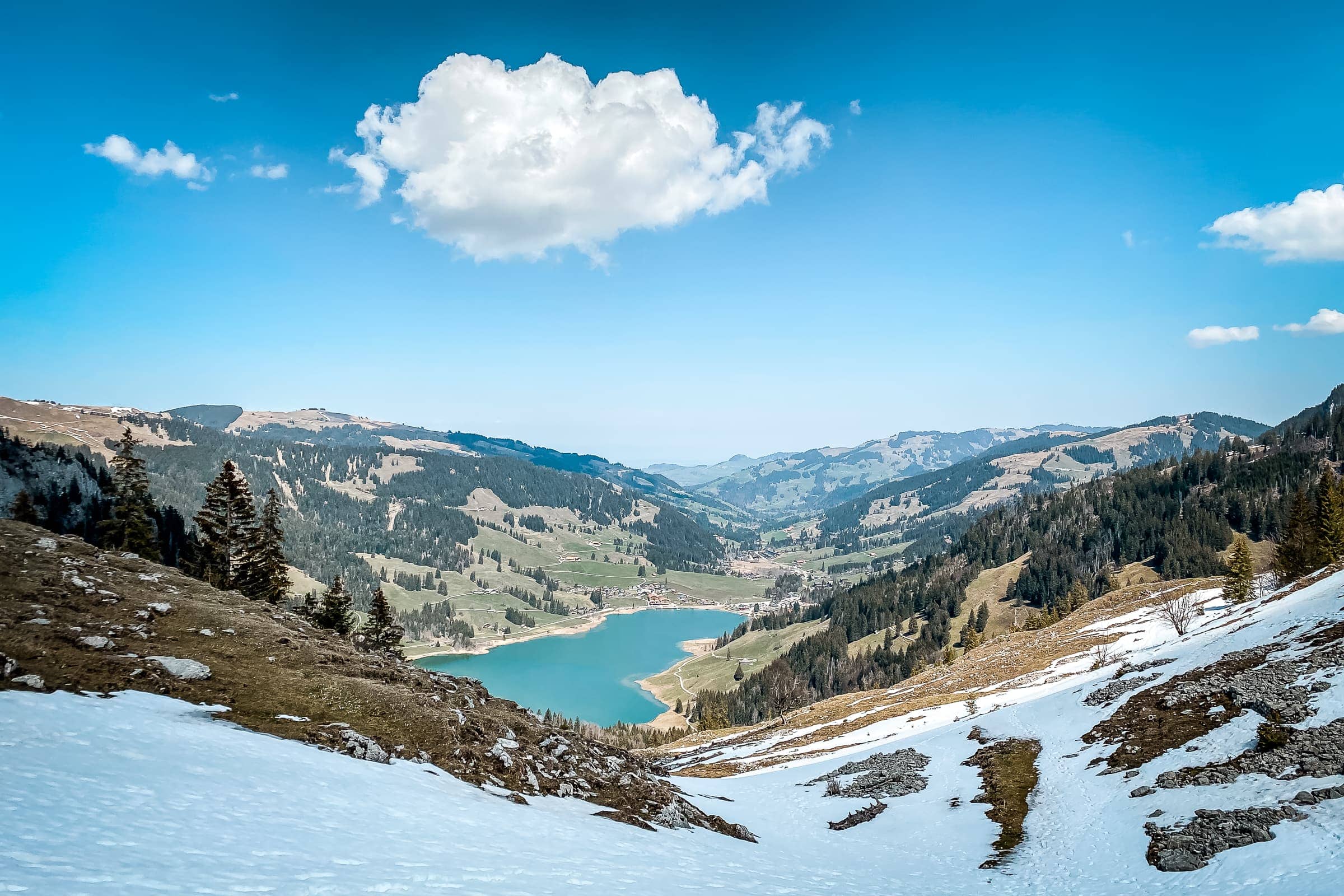 perfekte Aussicht auf den Schwarzsee