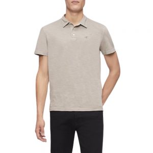 Polo Calvin Klein Monogram Logo Slub Dry Rock | Original Polo Calvin Klein Monogram Logo Slub Dry Rock | Original