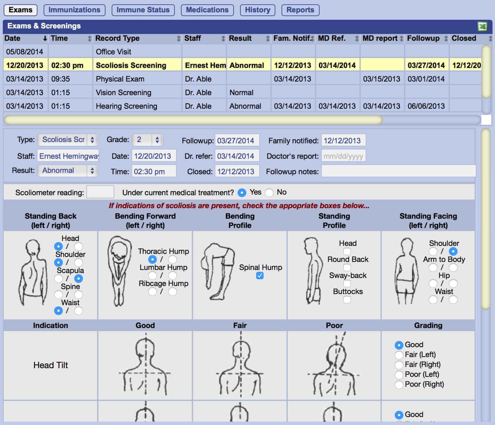 Student Medical Records