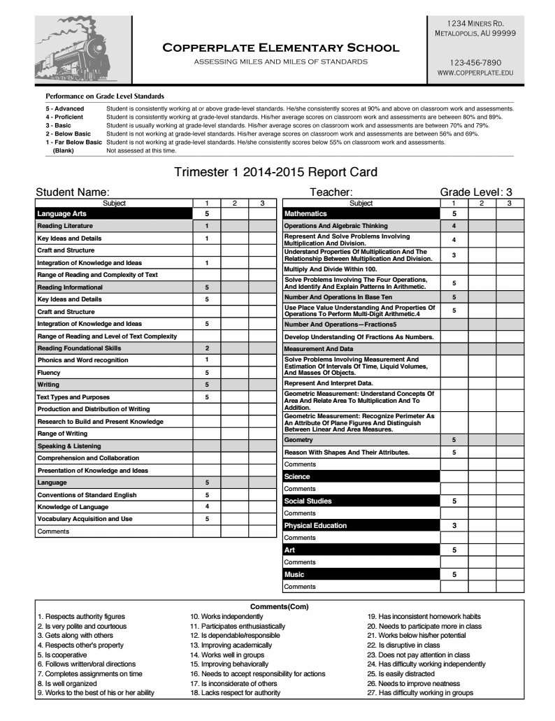 Educational Standards-Based Grading