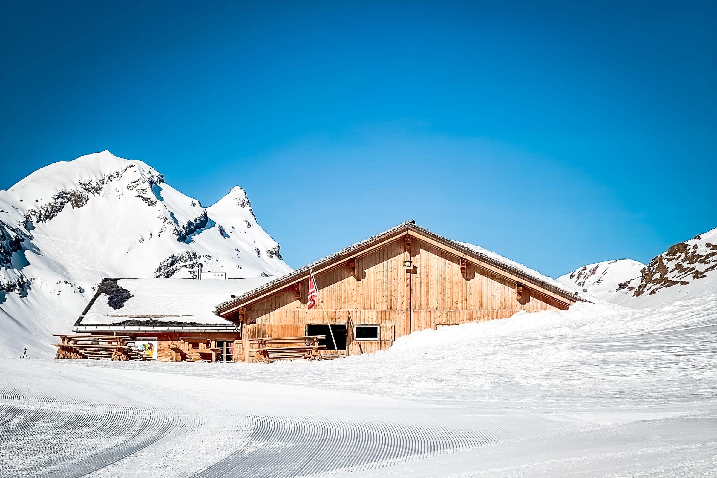 Hütte am Winterwanderweg aufs Faulhorn