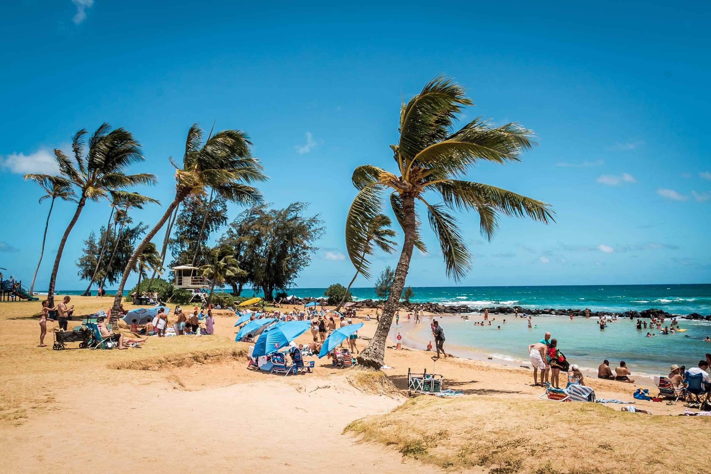 beliebter Strand in der Nähe von Koloa