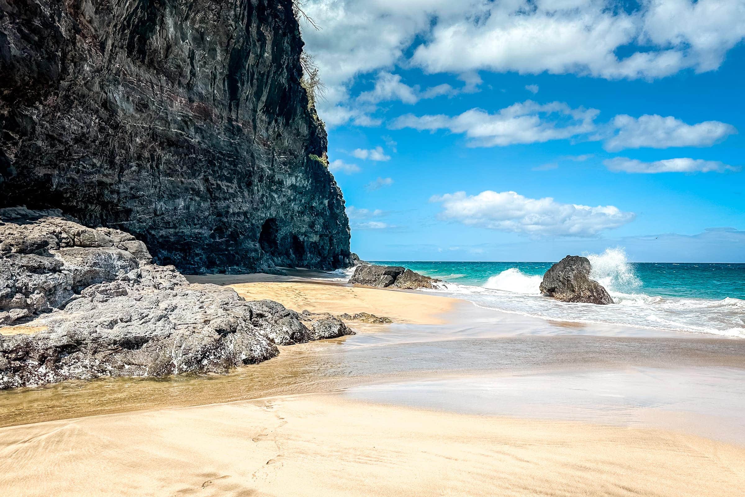 Strand am Kalalau Trail