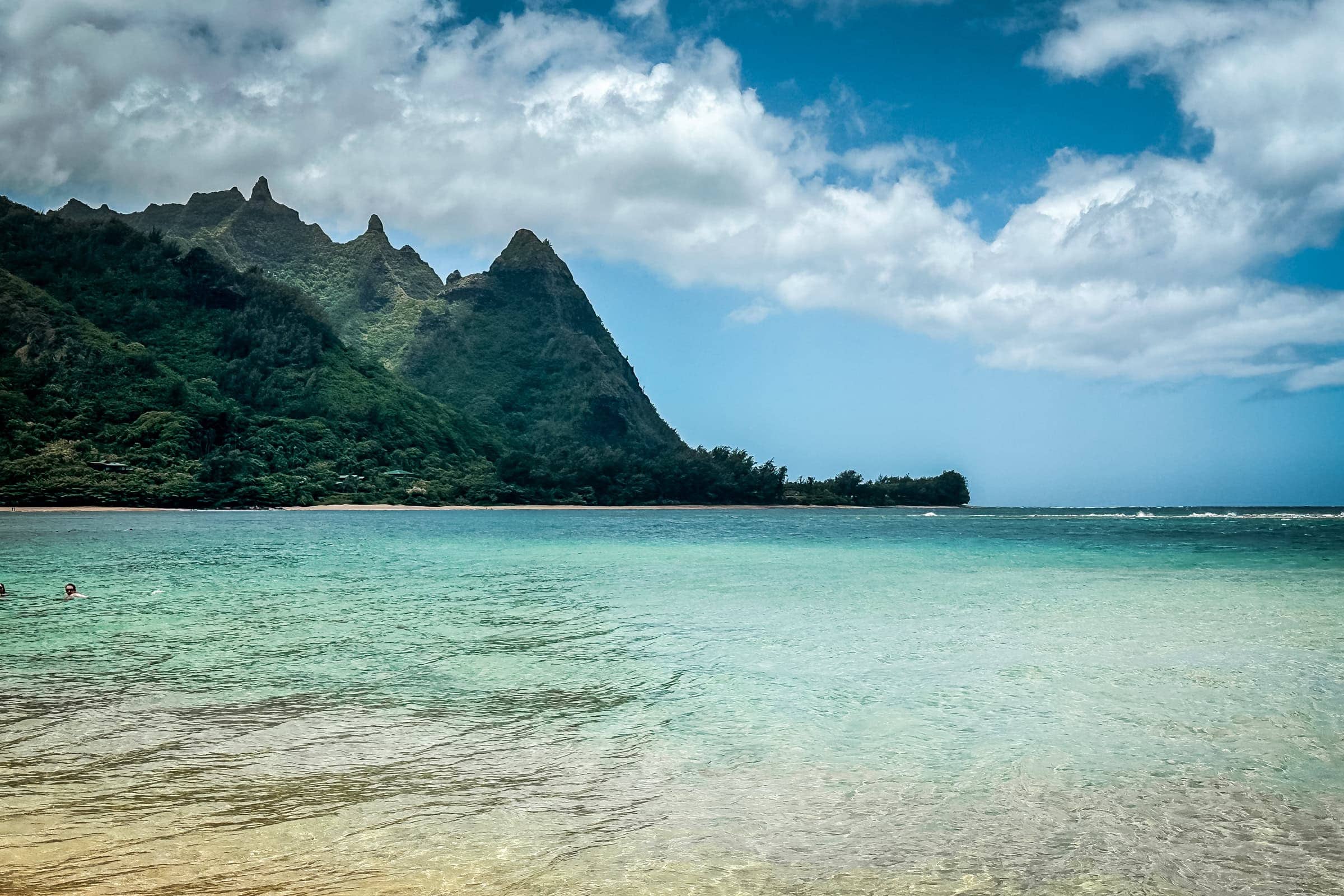 Strand in der Nähe von Hanalei und der Na Pali Coast