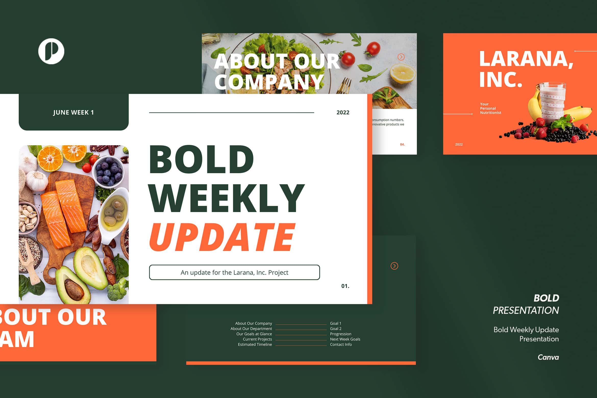 Culinary Business Weekly Update Presentation Template