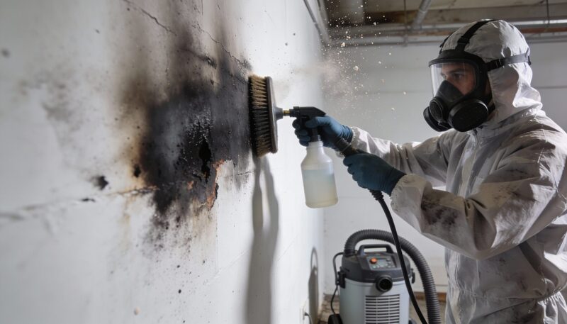 Professional smoke and soot removal after a house fire