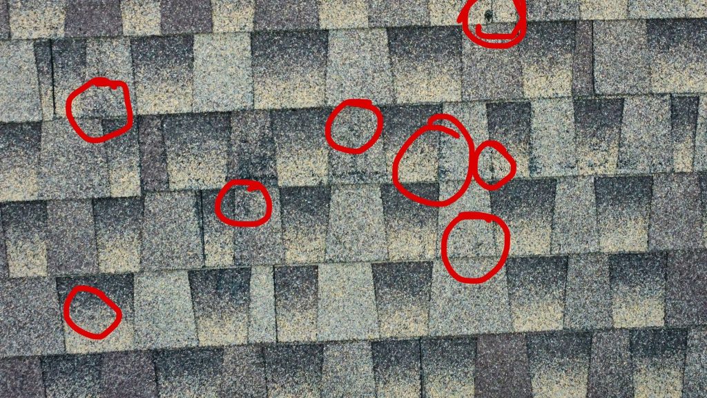 Roofing contractor working with insurance adjuster during hail damage assessment at Allen, TX home