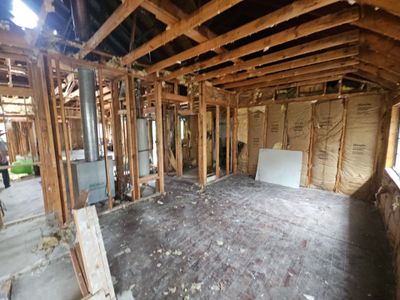 Fire and smoke damage restoration work in a North Texas home