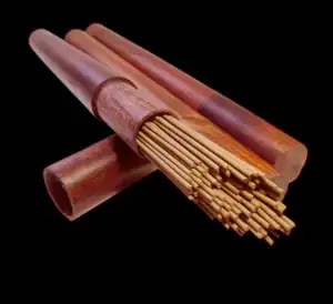 Nhang Trầm Không Tăm Thơm Đặc Biệt Ống Gỗ 100 Cây