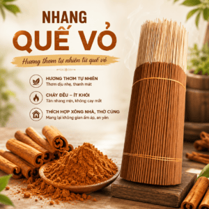 COMBO NHANG QUẾ VỎ 2KG - ƯU ĐÃI TẶNG 1 VÒNG TRẦM 108 HẠT