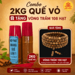 COMBO NHANG QUẾ VỎ 2KG - ƯU ĐÃI TẶNG 1 VÒNG TRẦM 108 HẠT