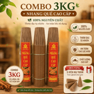 COMBO 3KG NHANG QUẾ SIÊU TIẾT KIỆM – TẶNG NGAY 5 NỤ TRẦM HƯƠNG TRẢI NGHIỆM