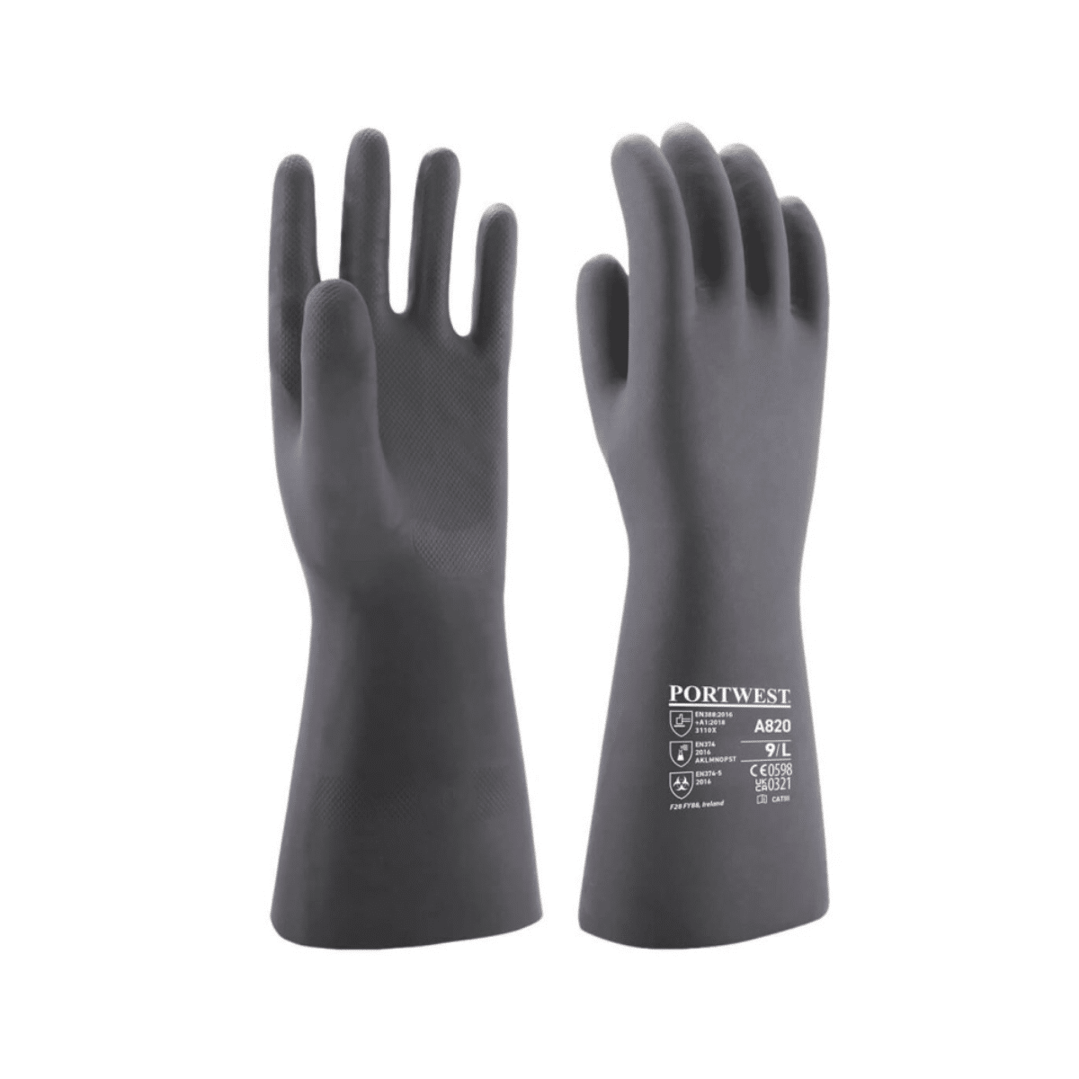 Gant de protection chimique en néoprène