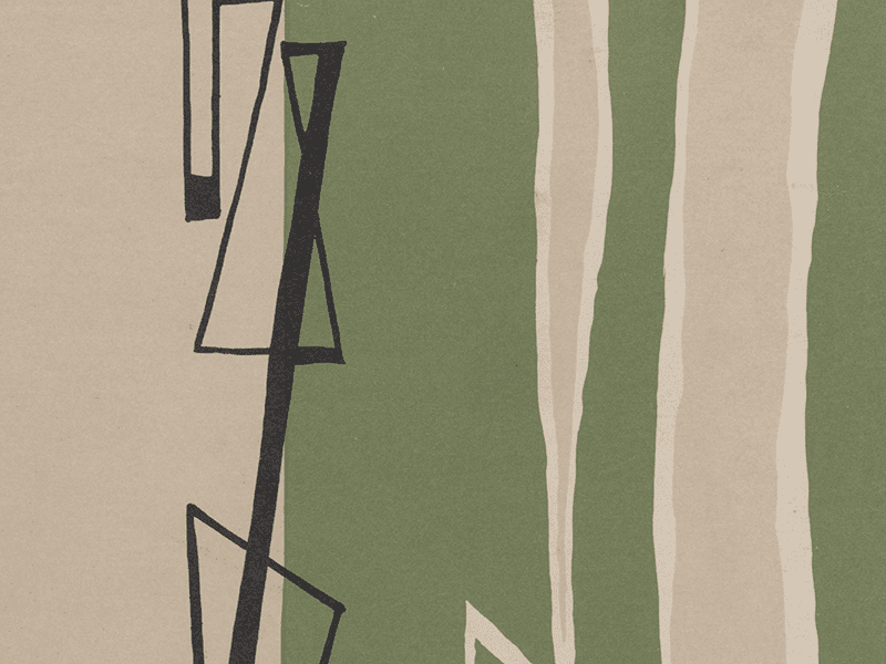 Cover of Gwen Harwood’s Poems, 1963. features black, white and green vertical lines.