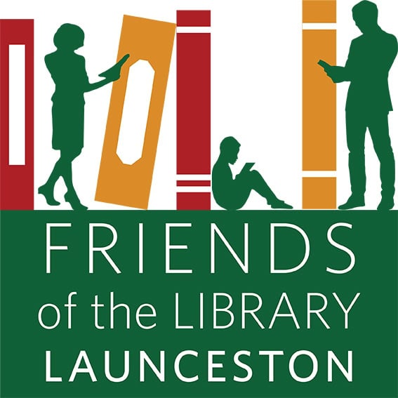 Friends of the library Launceston logo.