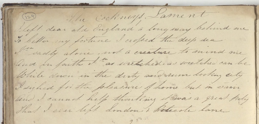 An old page with cursive writing on it.