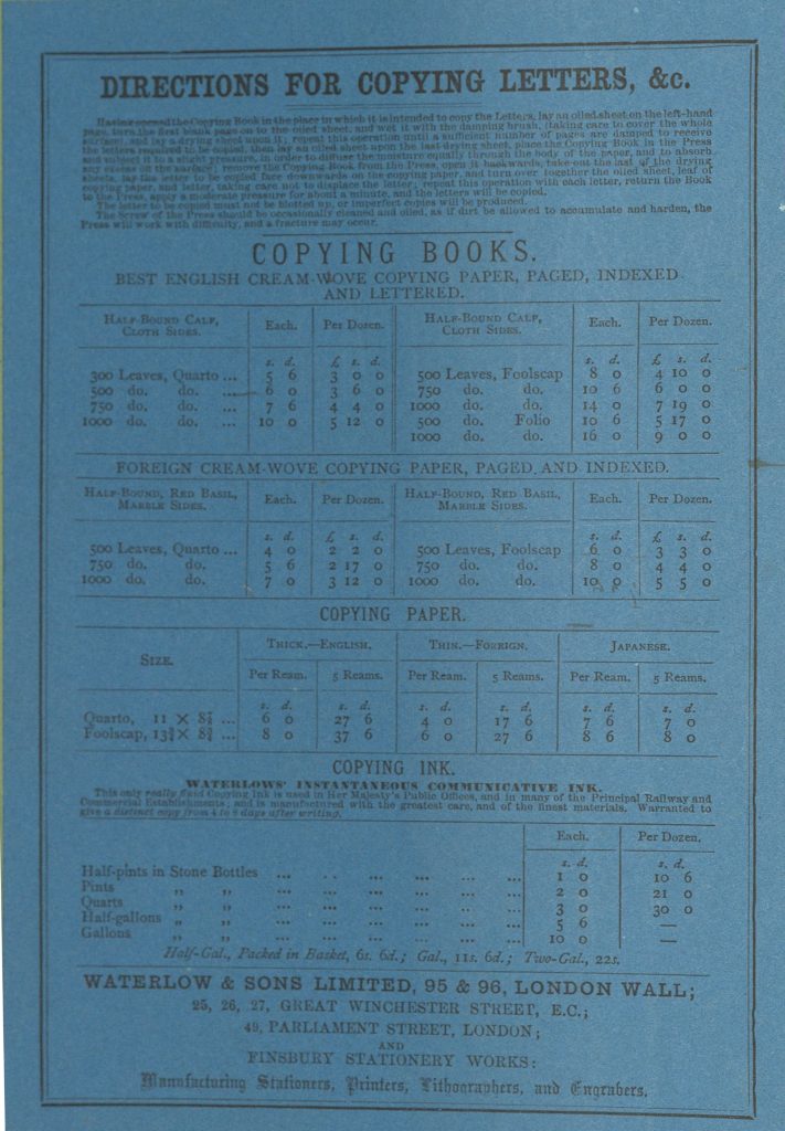 A piece of paper detailing copying instructions