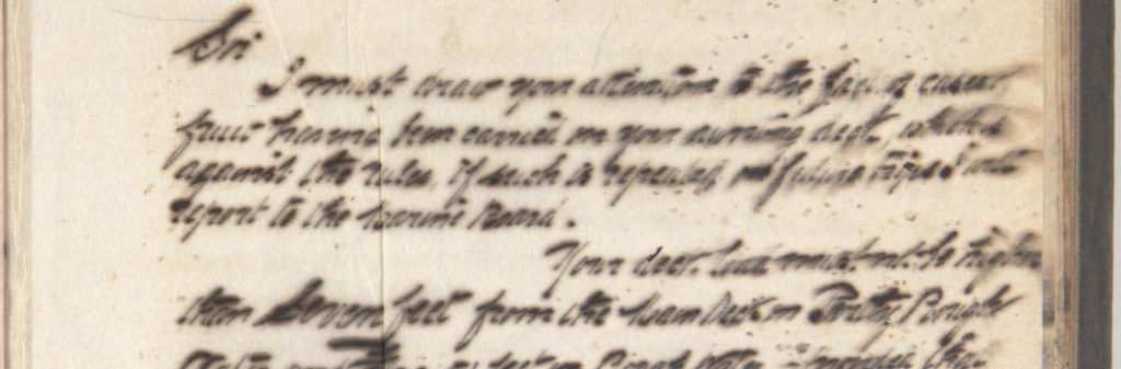 An except from McArthur's Letterbook.