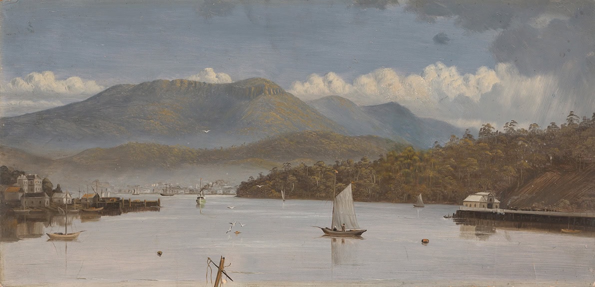 A painting of Mt Wellington from Bellerive