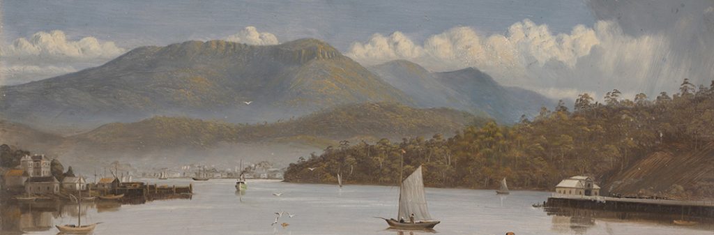 A painting of Mt Wellington from Bellerive