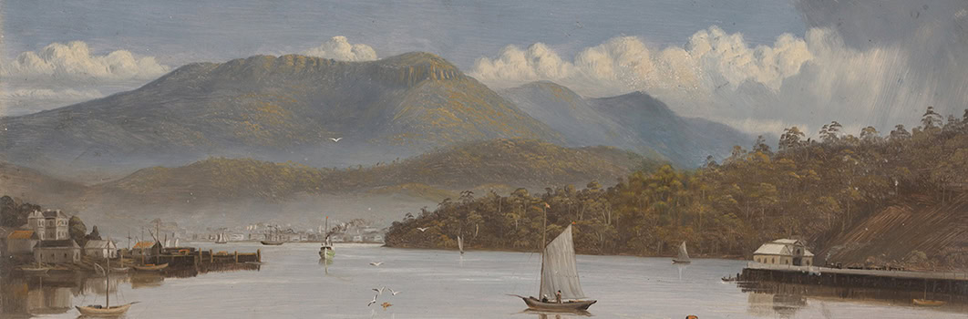 A painting of Mt Wellington from Bellerive