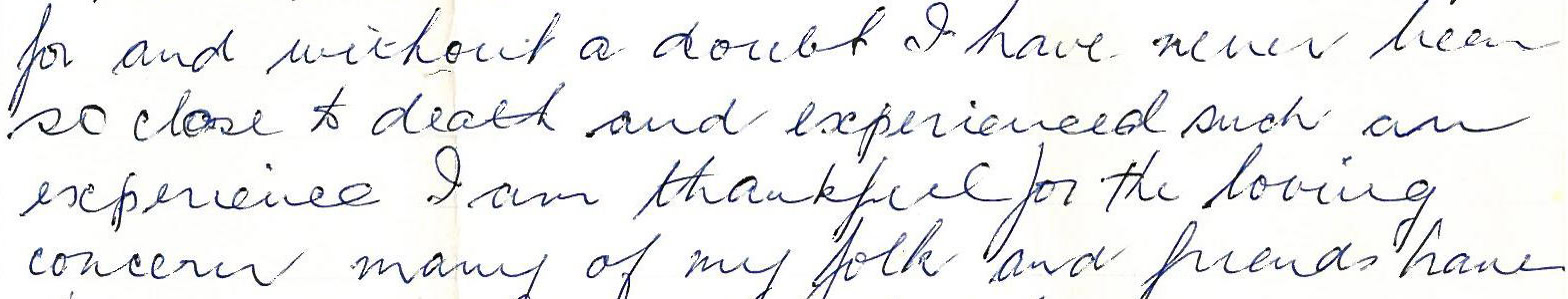 Part of a letter. Text illegible