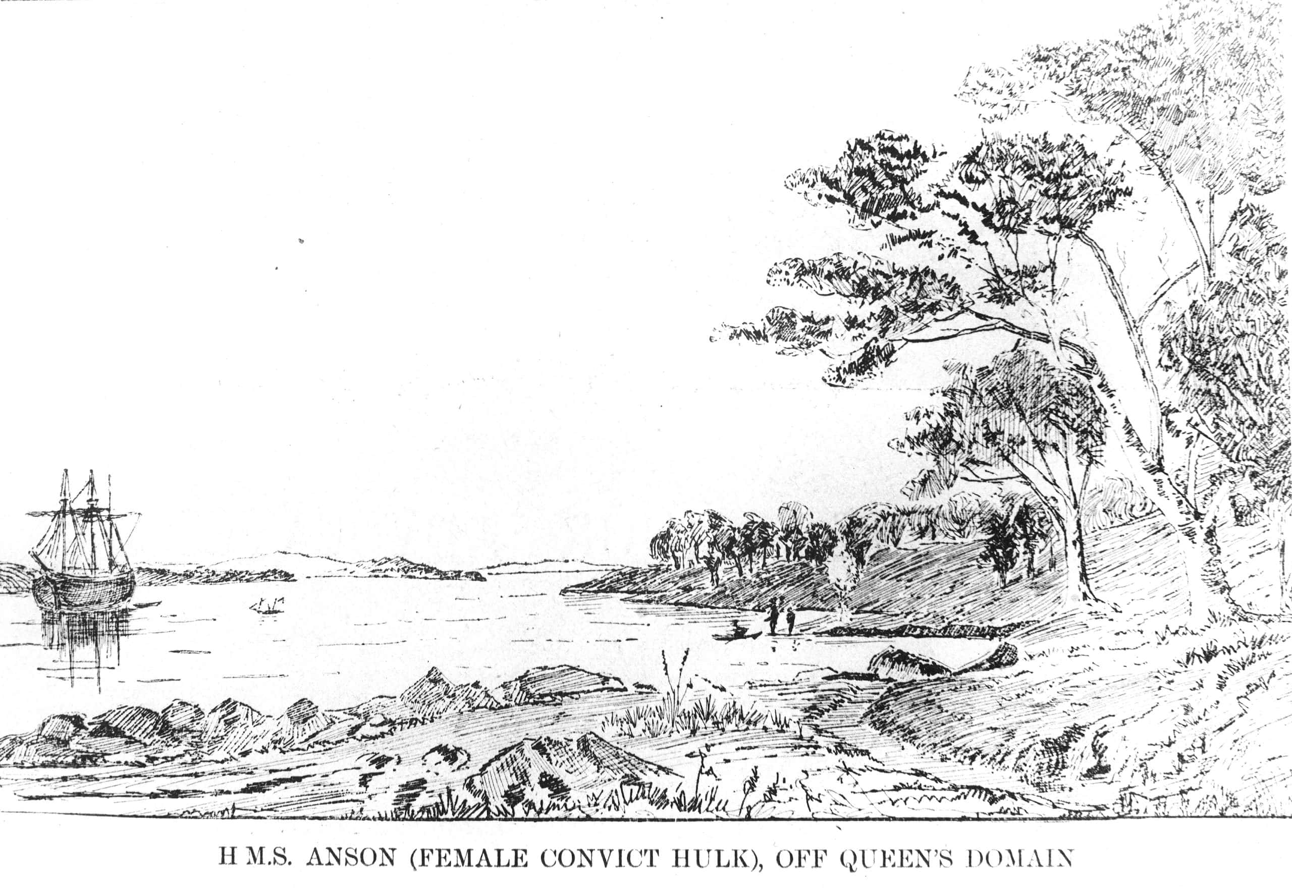 A Sketch of the HMS Anson off queen's domain