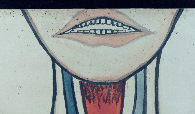 A close up of the top of the drawing.