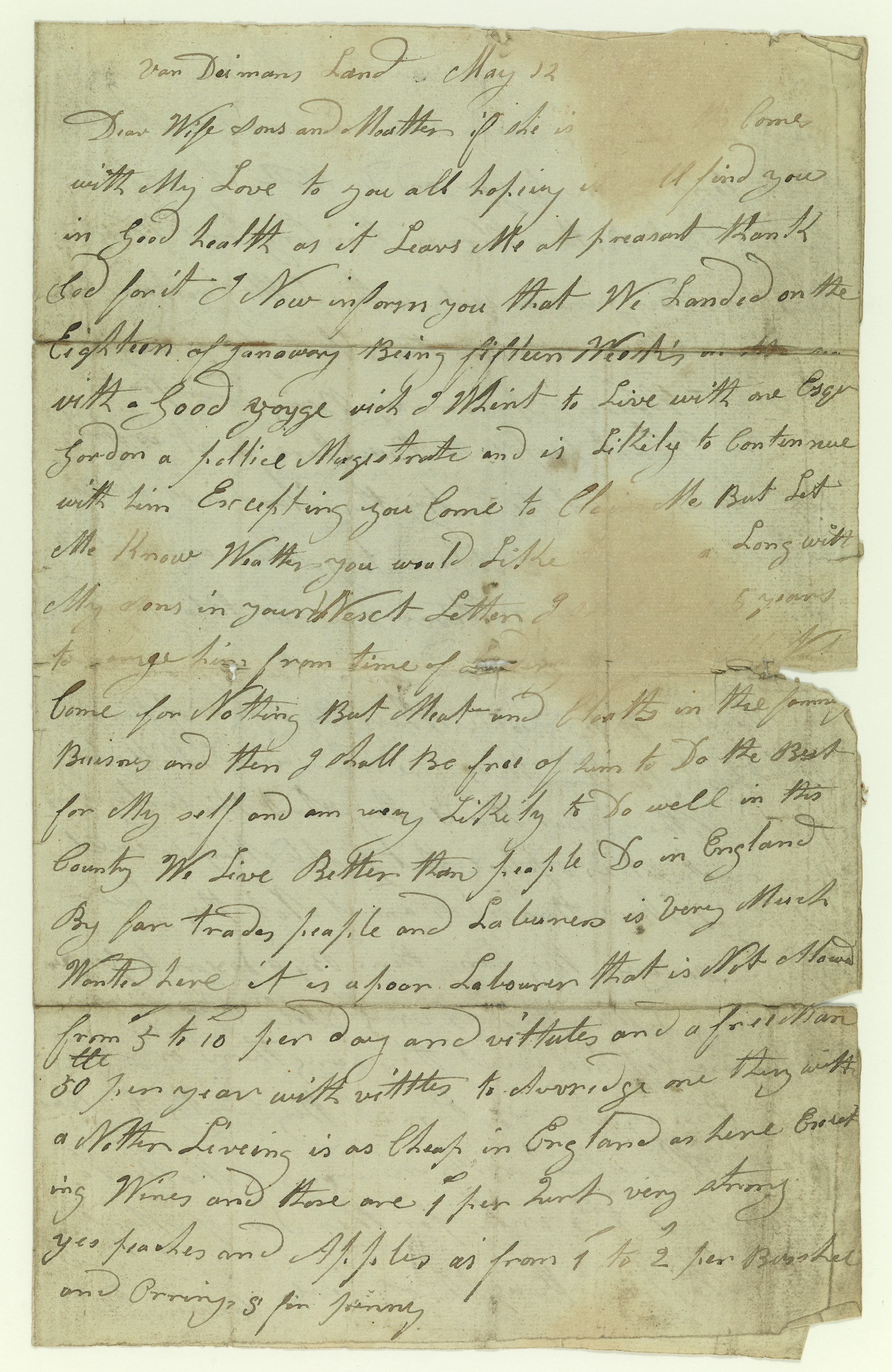 An old piece of paper with cursive text on it. Text illegible.