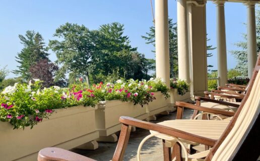 porch with rocking chairs