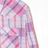 Isabel Marant Étoile karierte Bluse in Rosa und Lila mit Western-Details. Leichtes Secondhand-Design mit Druckknöpfen, Brusttaschen und modernem Vintage-Charme.