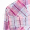 Isabel Marant Étoile karierte Bluse in Rosa und Lila mit Western-Details. Leichtes Secondhand-Design mit Druckknöpfen, Brusttaschen und modernem Vintage-Charme.