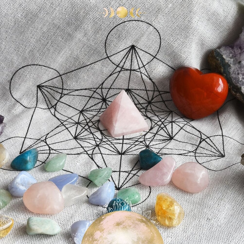 Step by step crystal grid creation process