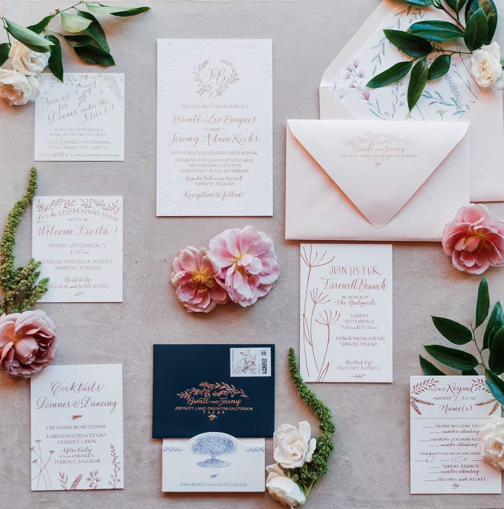rancho Valencia invitation suite