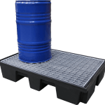 Bac de rétention PEHD recyclé 2 fûts, 120 L