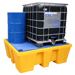 Bac de rétention manutentionnable PEHD 1 transicuve/4 fûts, 1000 L